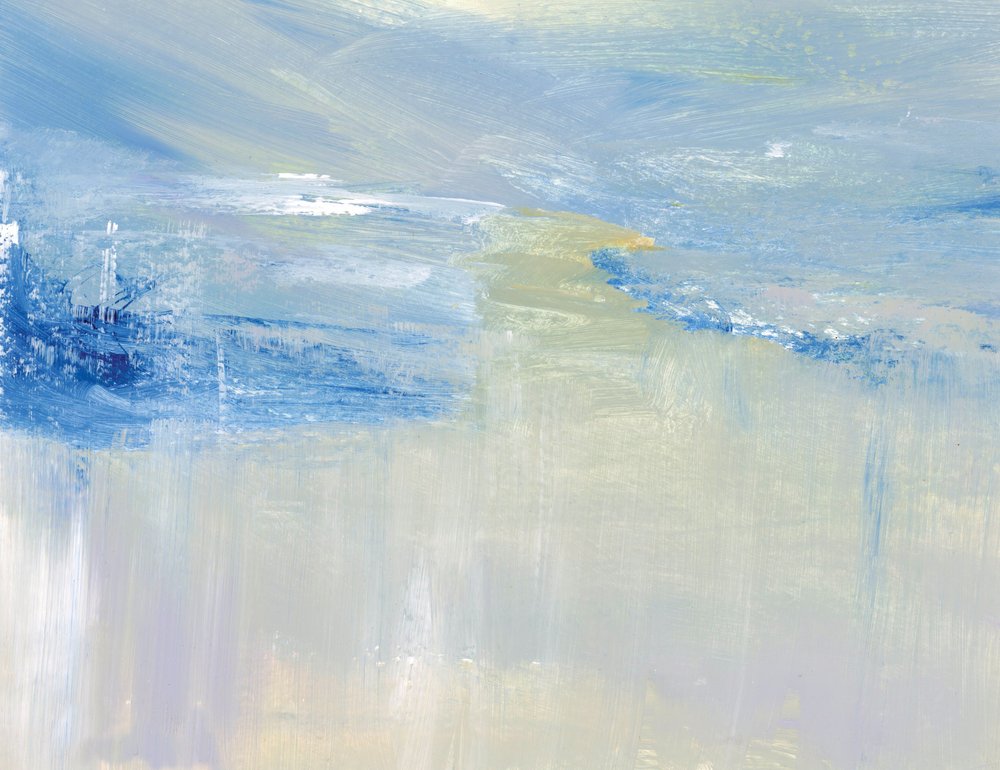 Calm Ocean Abstract by Breanna Megan Studio