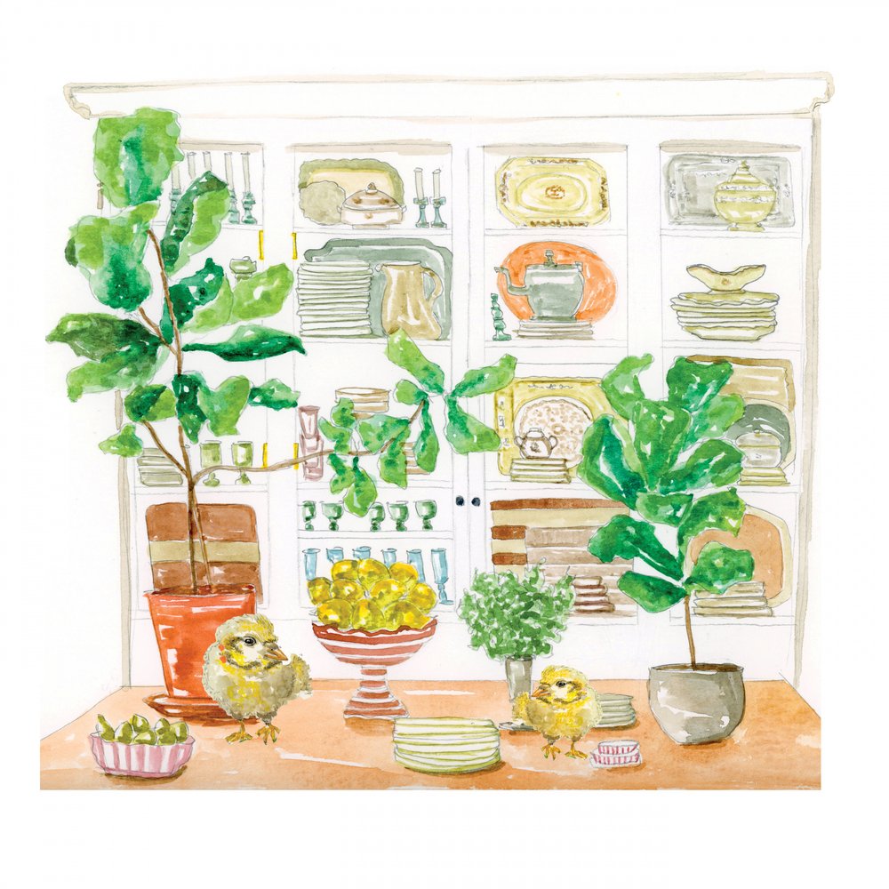 Cozy Kitchen Chicks by Breanna Megan Studio