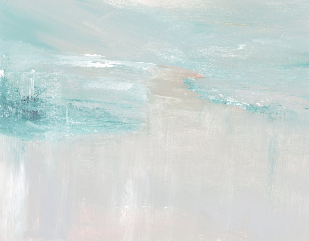 Serene Blue Brushstrokes by Breanna Megan Studio