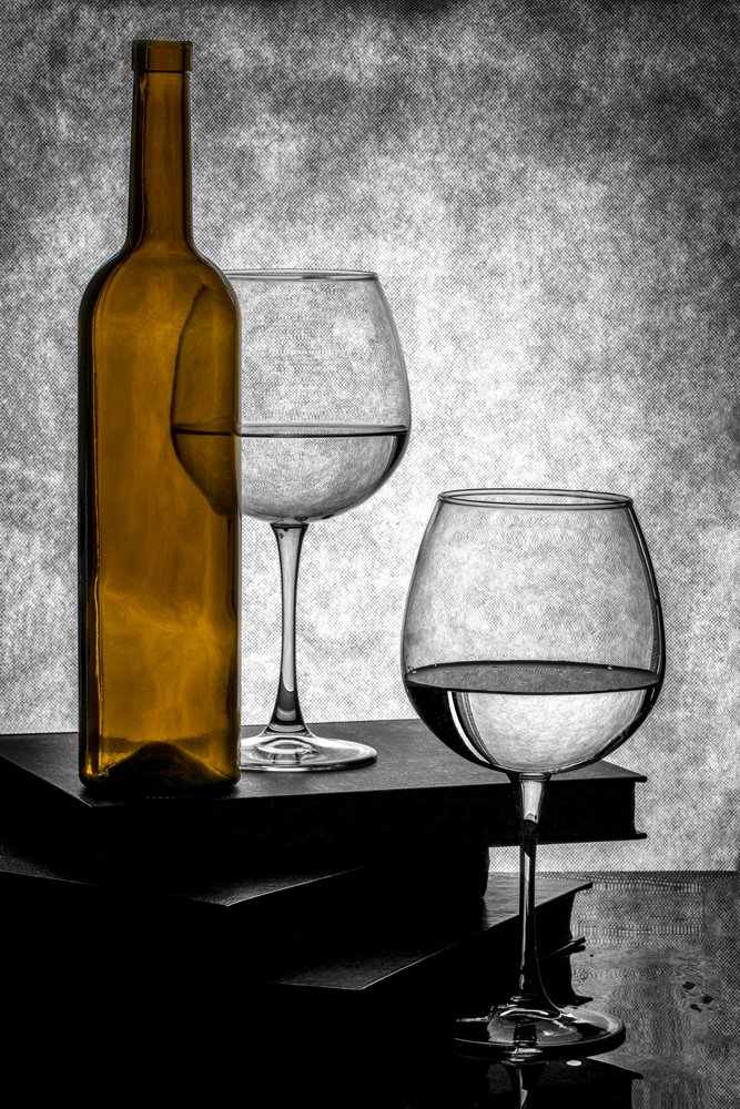 Golden Bottle Still Life by Brig Barkow