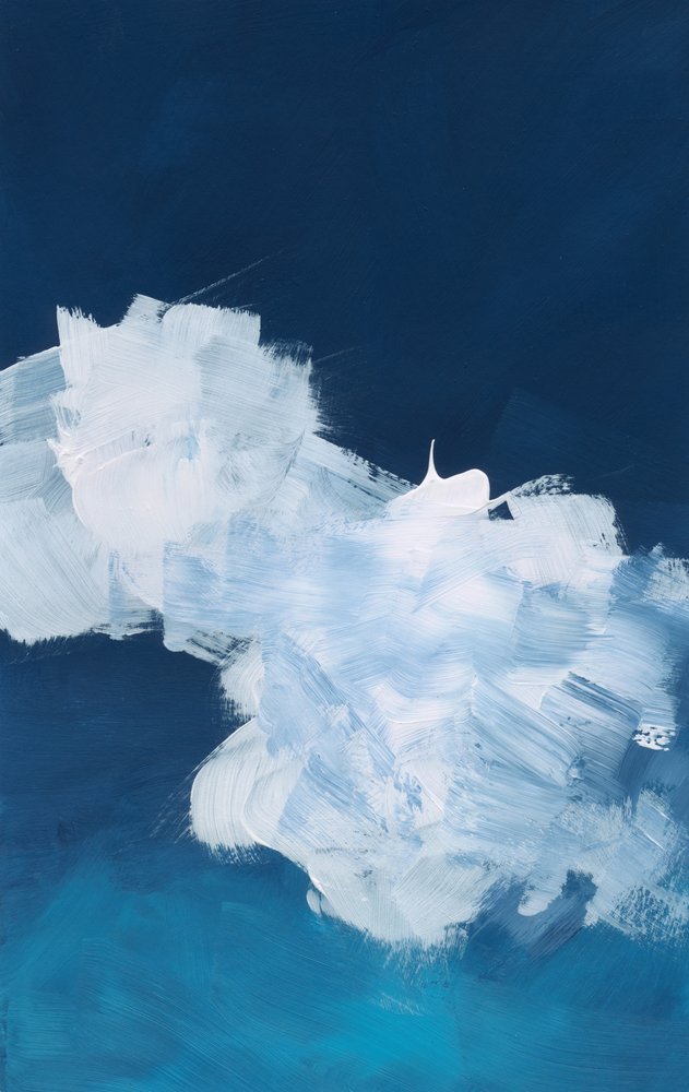 Abstract Blue Cloudscape by Bronwyn Baker