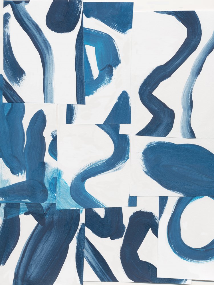 Dynamic Blue Abstract by Bronwyn Baker