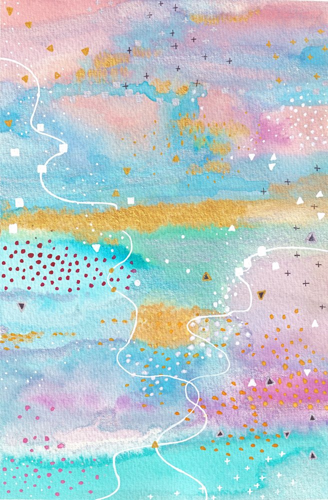 Dreamy Watercolor Abstract by Camille Contini