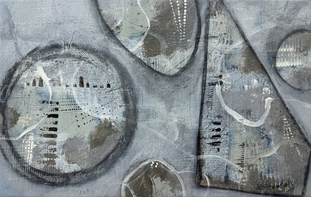 Textured Grey Shapes by Carolina Gårdheim