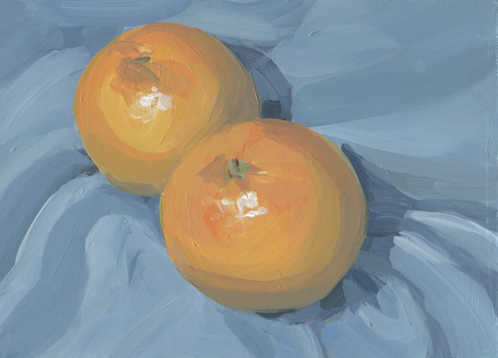 Fresh Oranges Still Life by Carrie Arnold