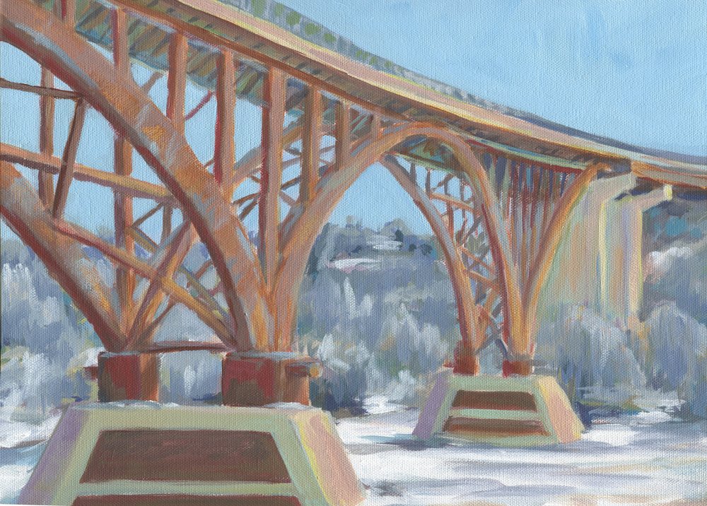 Orange Winter Bridge by Carrie Arnold