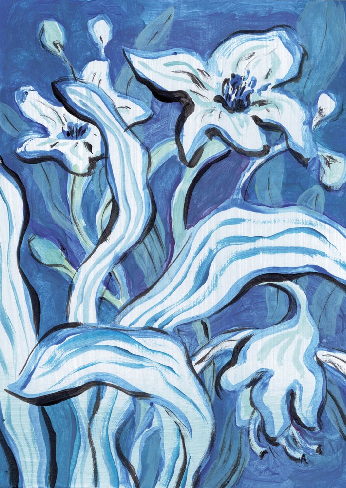 Blue Blossom I by Catalina Somolinos