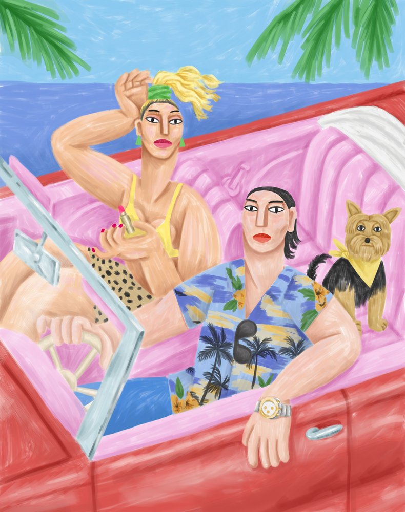 The Class At Palavas by Cépé