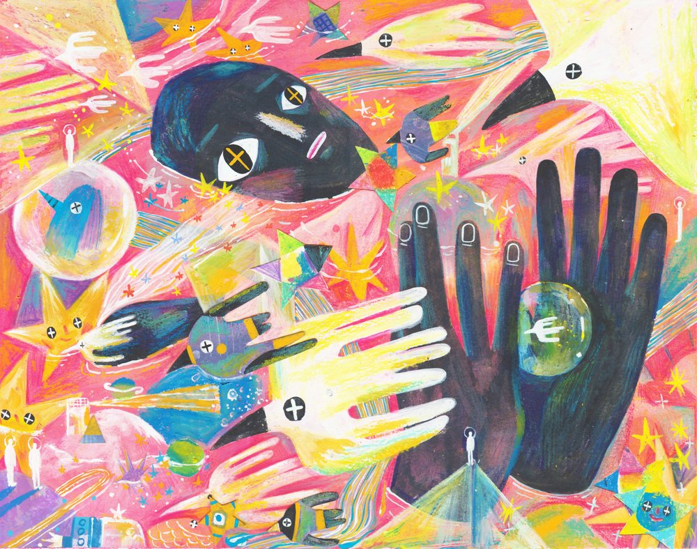 Surreal Cosmic Hands by Changyu Zou