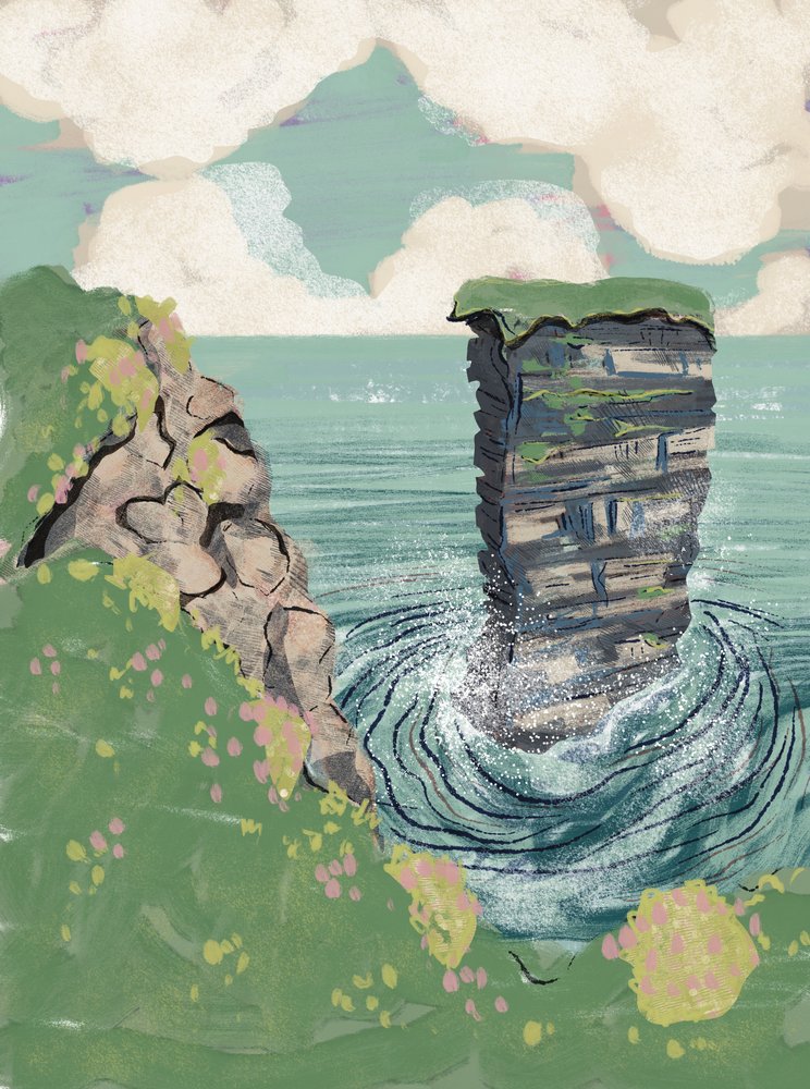 Coastal Cliffs Sea Stack by Charlotte Trudgett