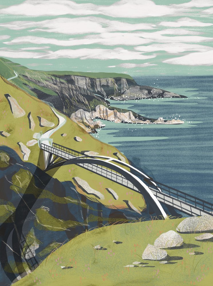 Winding Coastal Bridge Path by Charlotte Trudgett