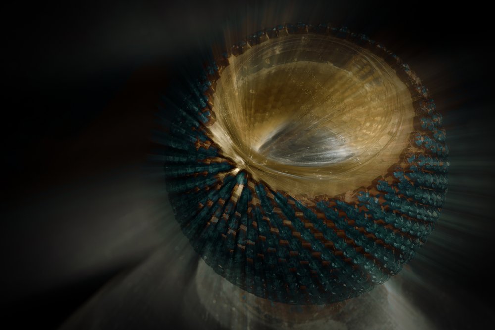 Golden Teal Vortex by Chris Hamilton