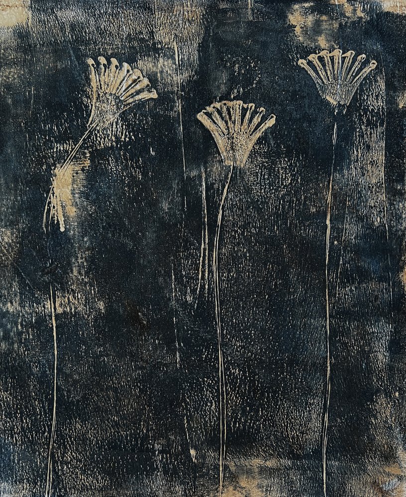 Teal Flowers by Christina Misuro