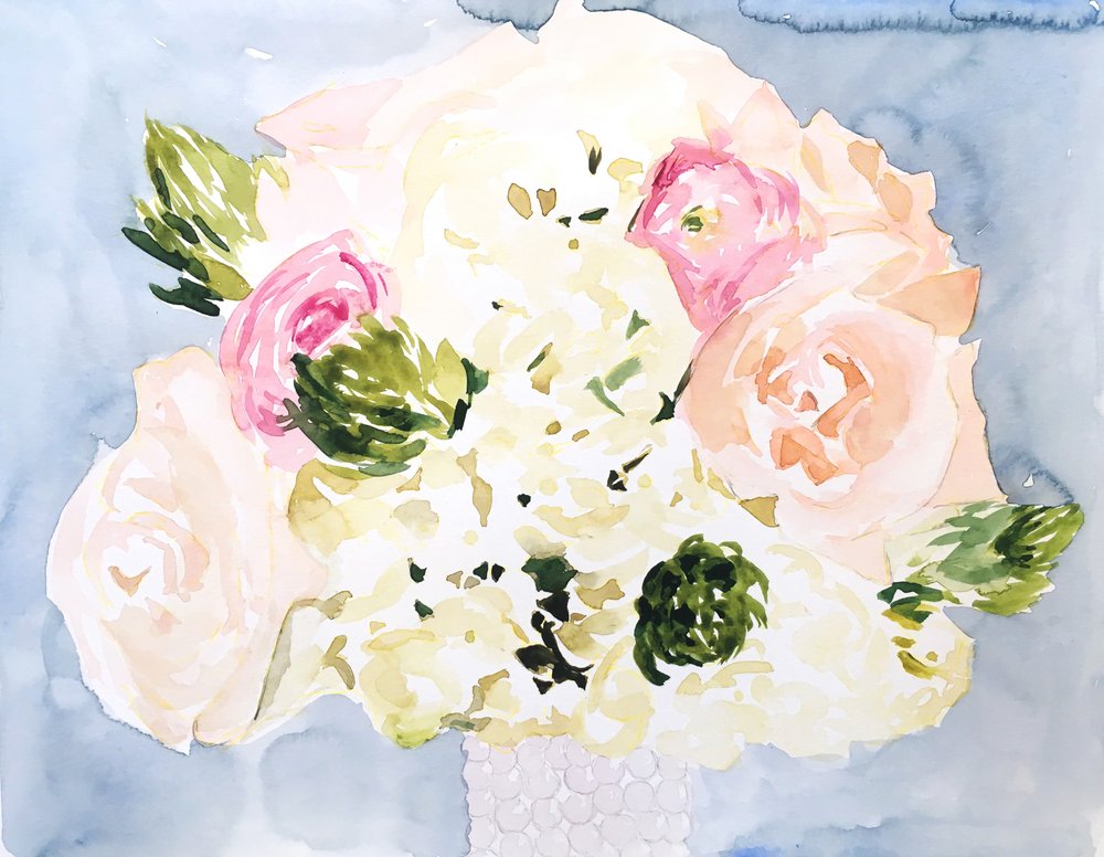 Blush Floral Bouquet by Christine Lindstrom