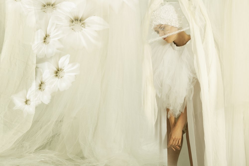 Ethereal Woman with White Flowers by Christine von Diepenbroek