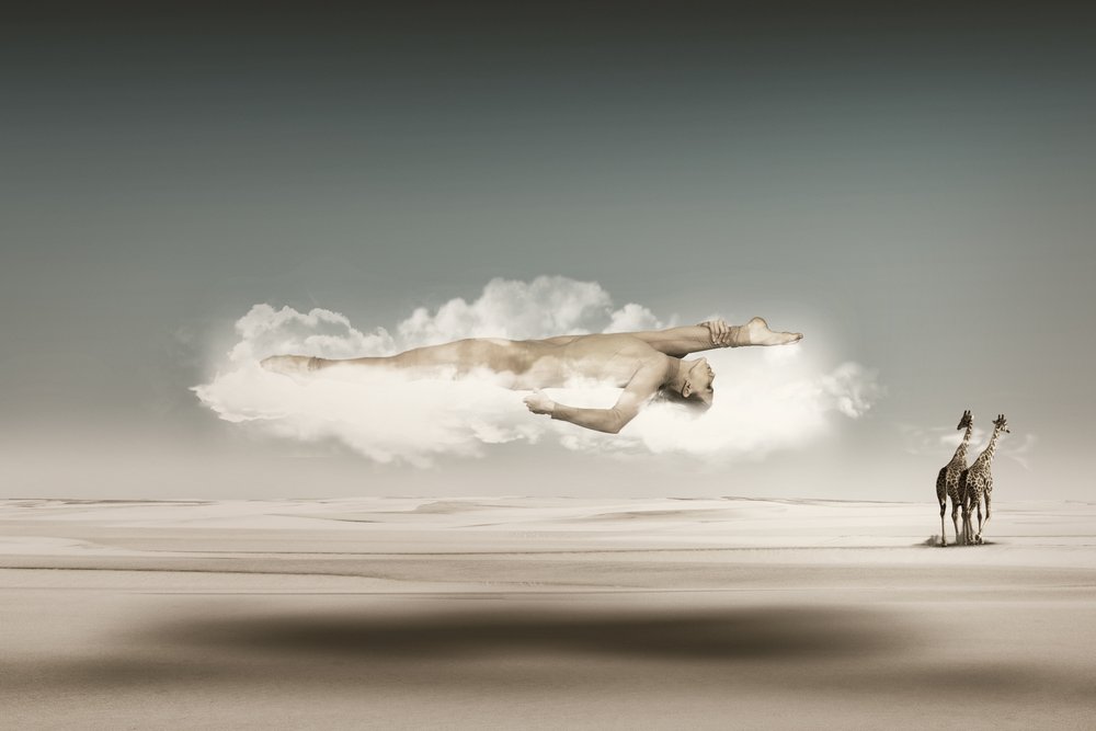Floating Man Desert Dream by Christine von Diepenbroek