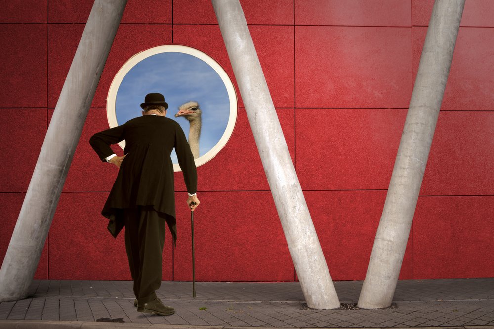 Gentleman And Ostrich by Christine von Diepenbroek
