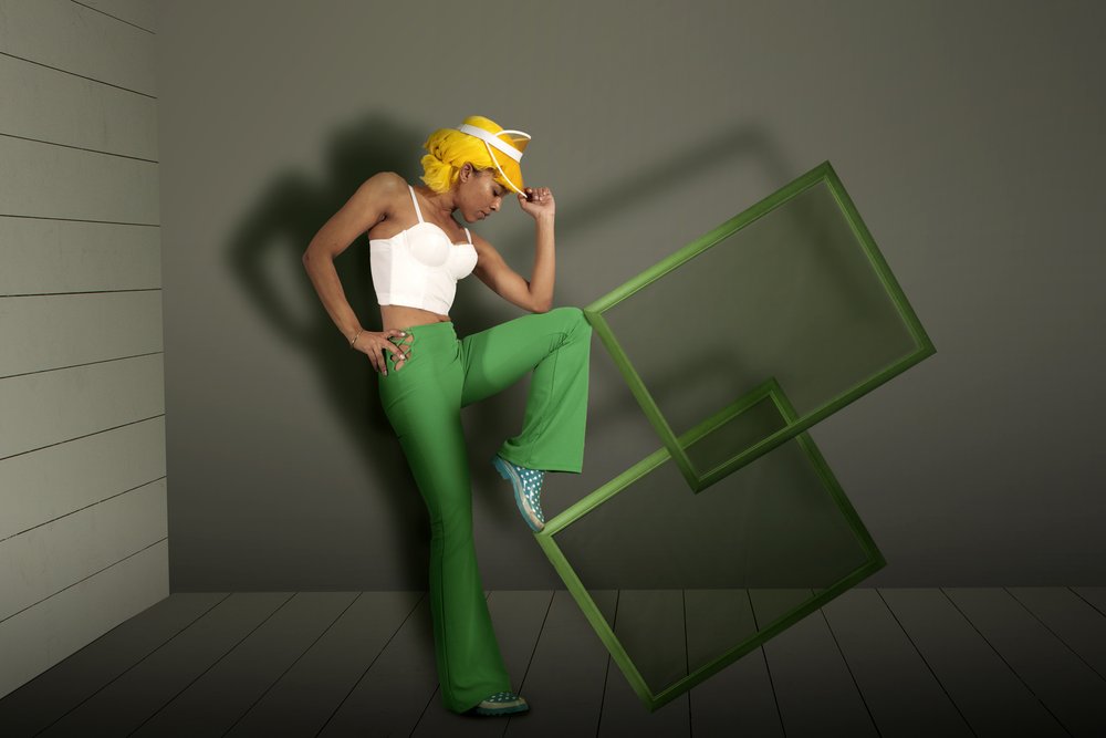Geometric Green Fashion by Christine von Diepenbroek