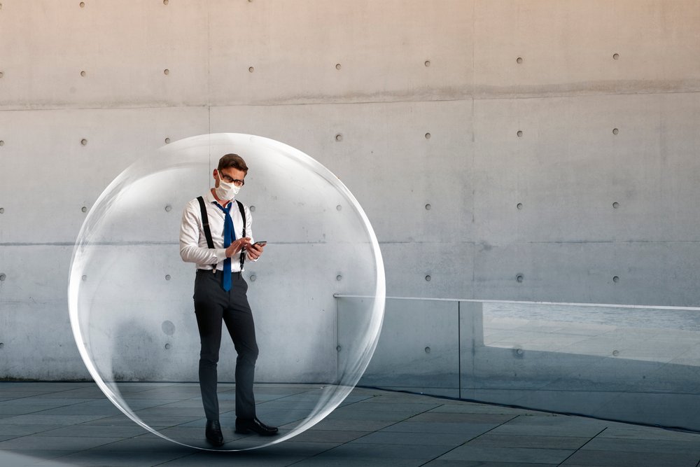 Man In Social Bubble by Christine von Diepenbroek
