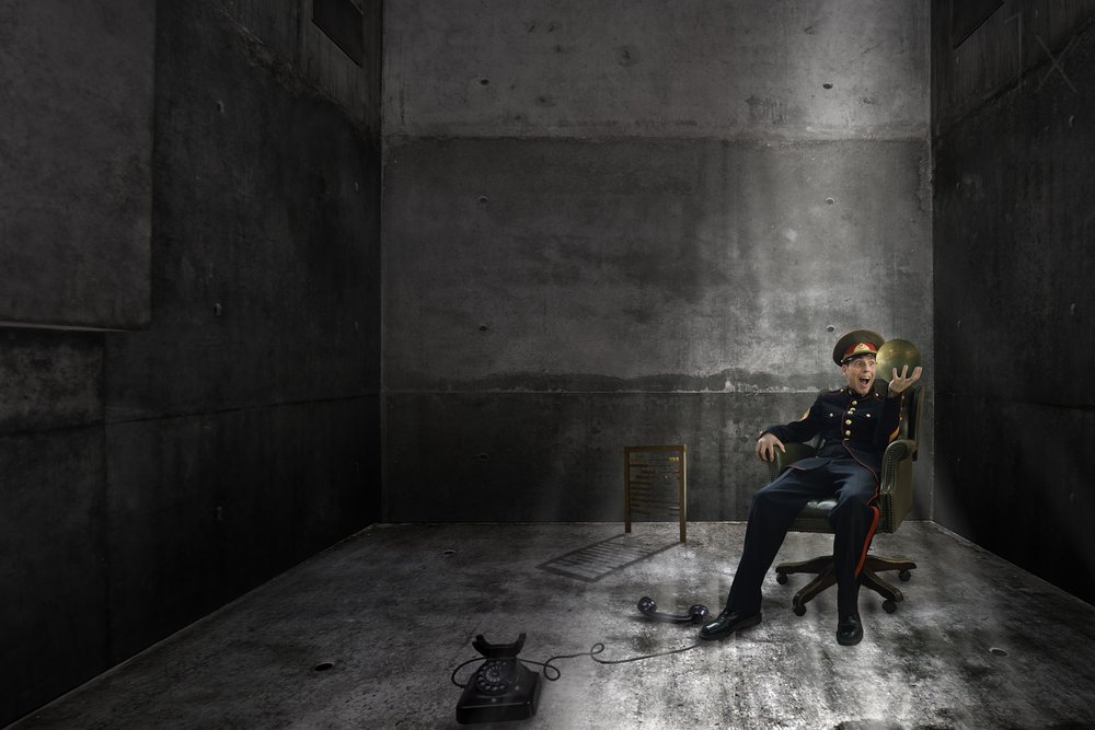 Shocked Officer Concrete Room by Christine von Diepenbroek