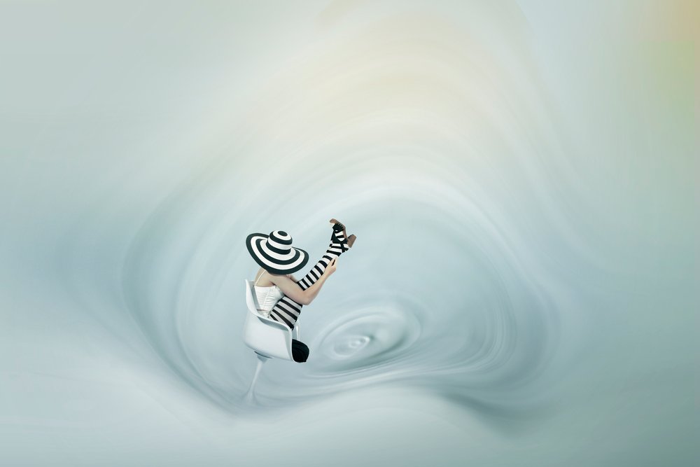 Striped Hat Whimsy by Christine von Diepenbroek