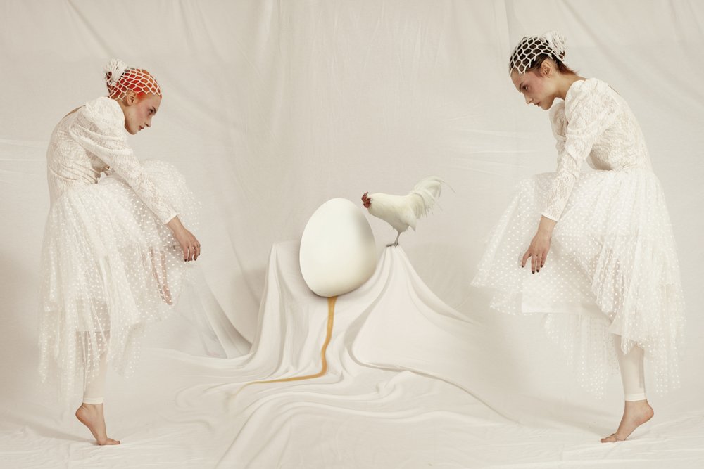 Surreal Women and Egg by Christine von Diepenbroek