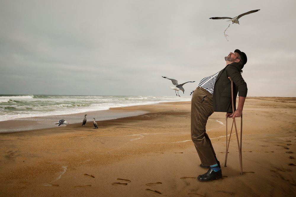 Whimsical Beach Encounter by Christine von Diepenbroek