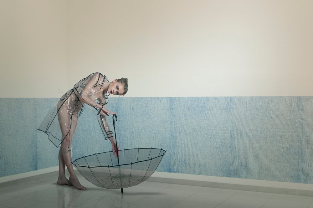 Woman Clear Raincoat by Christine von Diepenbroek
