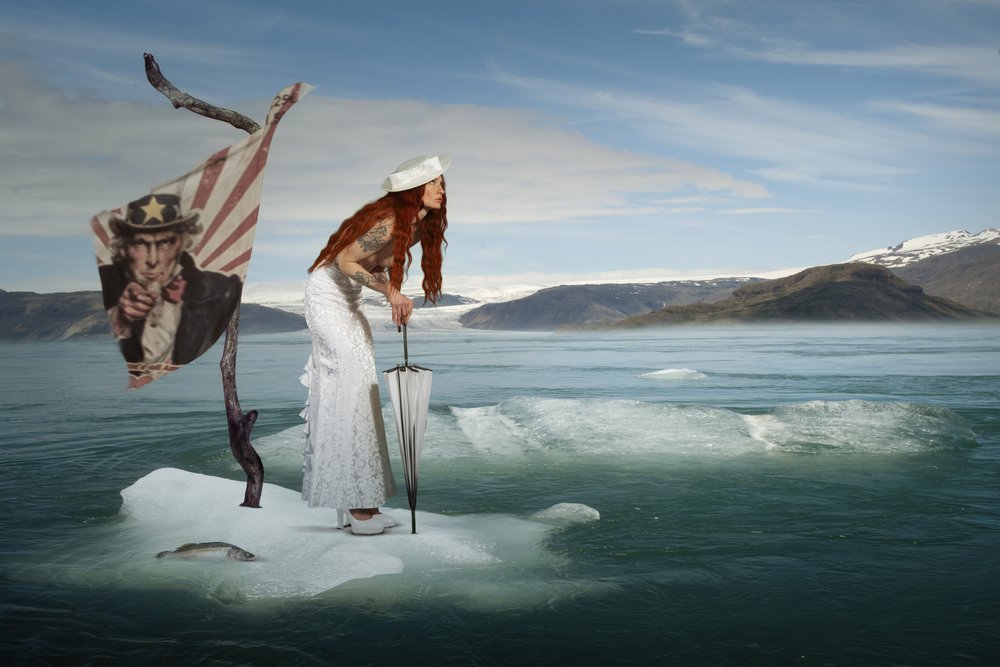 Woman on Melting Ice by Christine von Diepenbroek