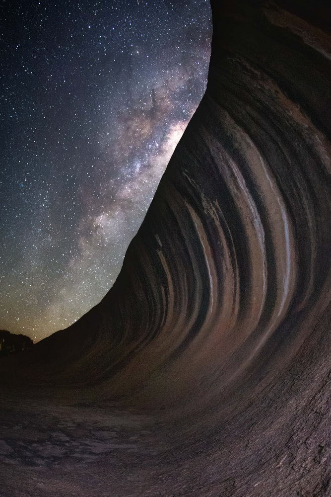 Milky Way Over Wave Rock by Christoph Schaarschmidt