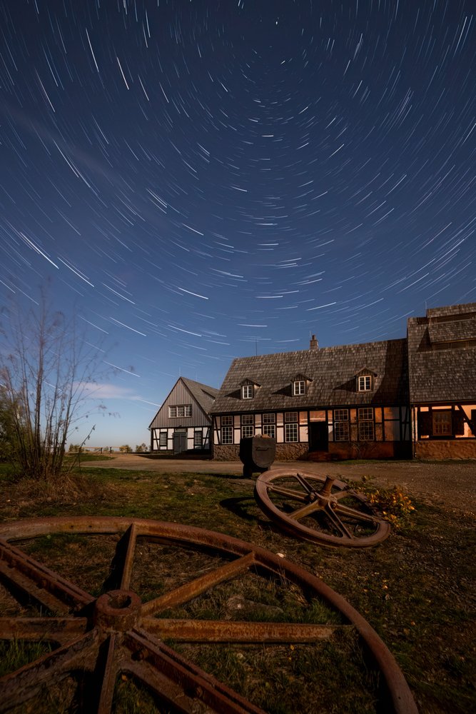 Star Trails Country Home by Christoph Schaarschmidt