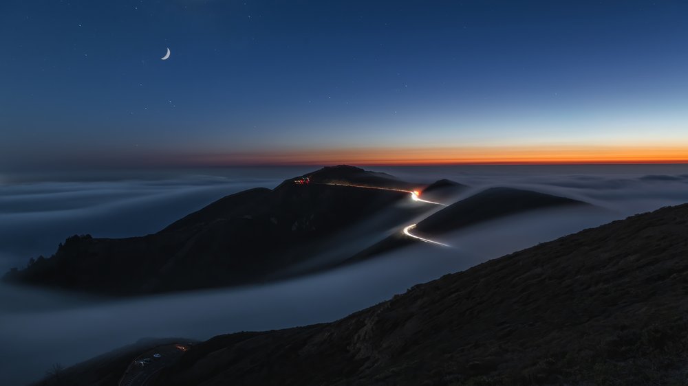 Mountain Road Above Clouds by Chuanxu Ren