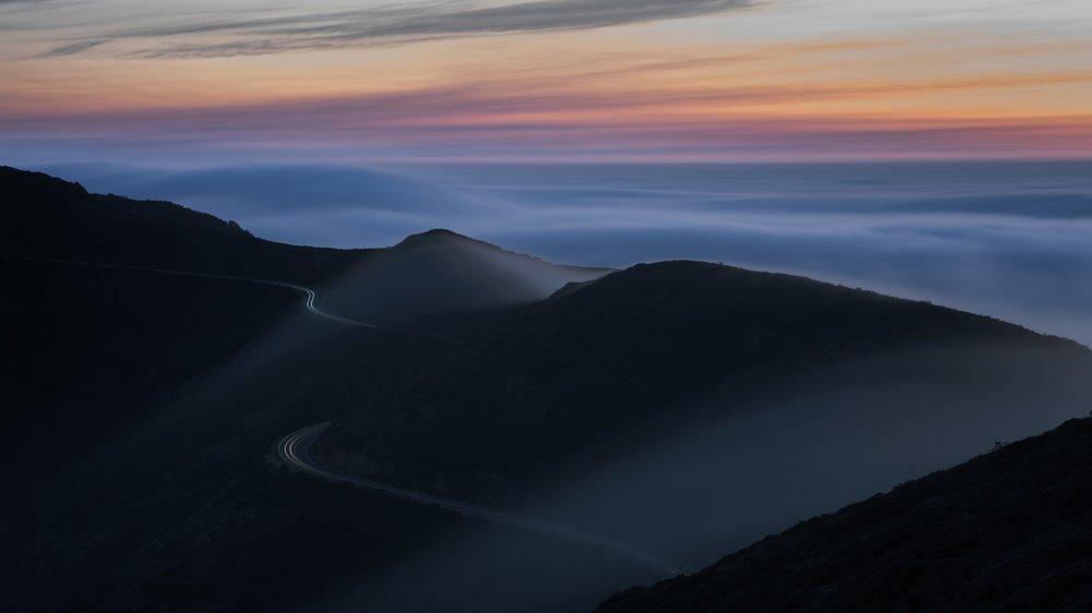 Twilight Mountain Road by Chuanxu Ren