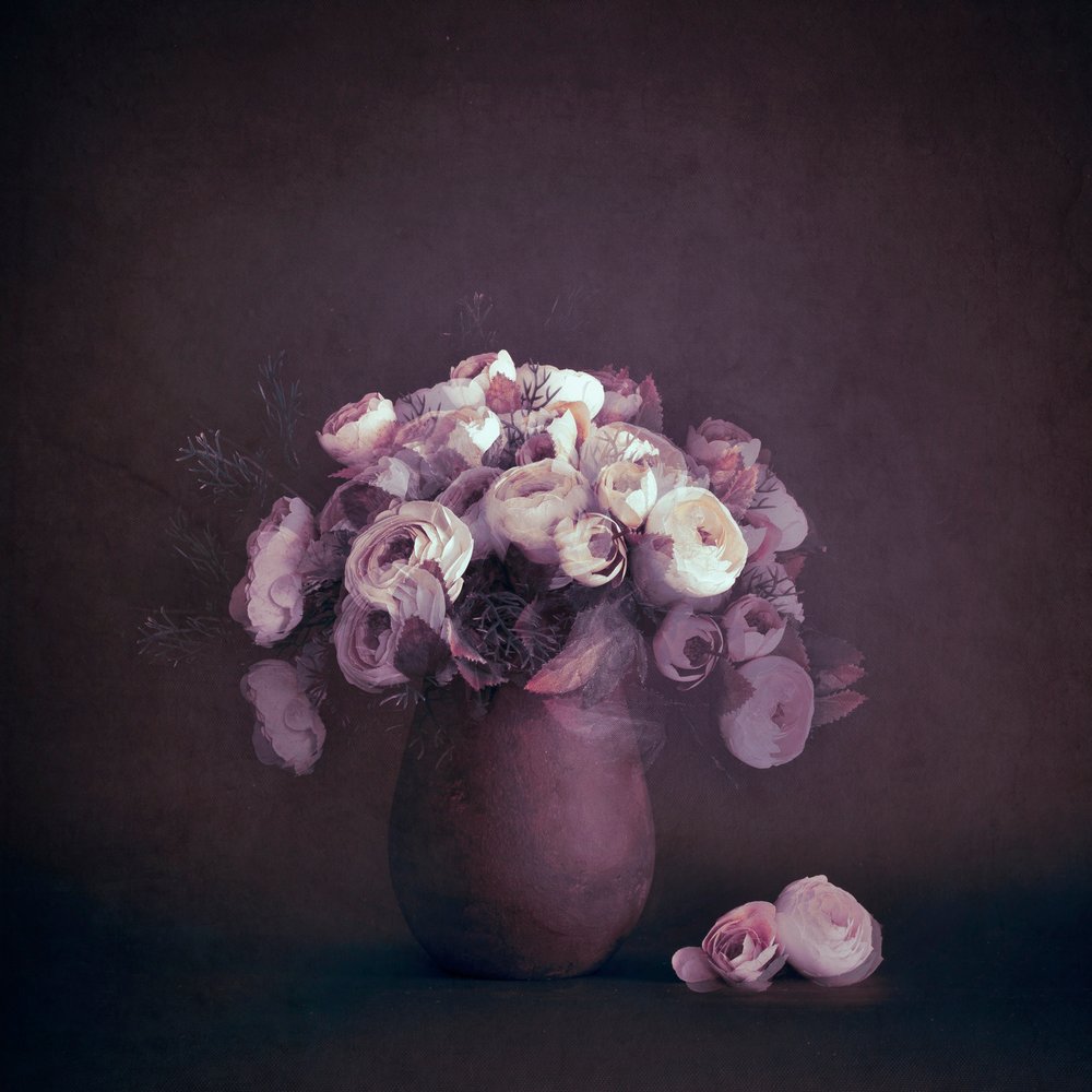 Moody Floral Still Life by Cicek Kiral