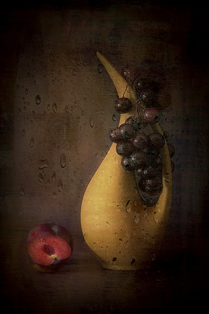 Moody Grapes and Plum by Cicek Kiral