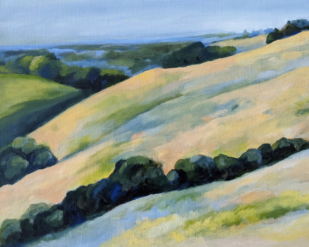 Golden Rolling Hills by Claire Whitehead