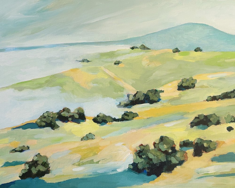 Serene Coastal Landscape by Claire Whitehead