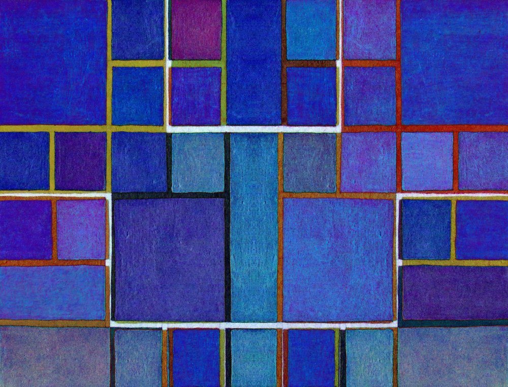 Abstract Blue Grids by Claudio Boczon