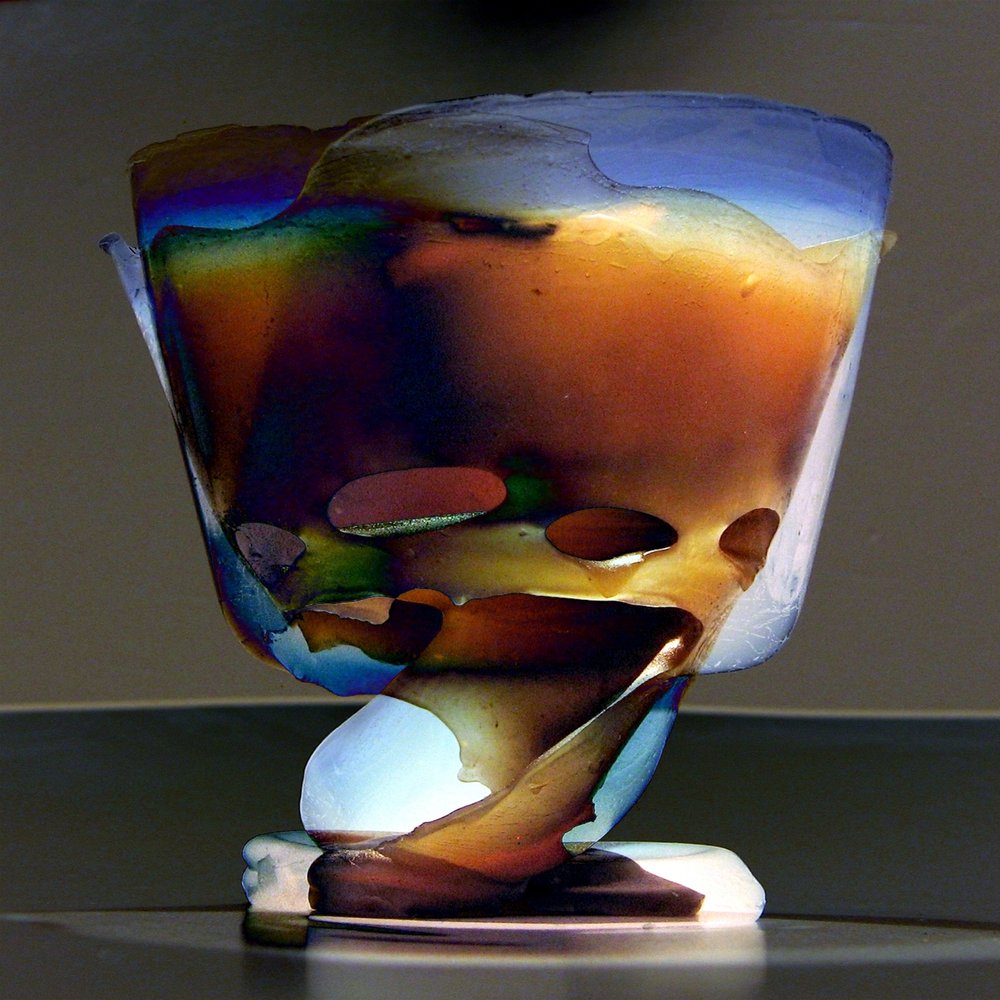 Glowing Fluid Glass Cup by Claudio Boczon