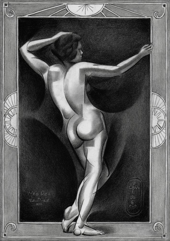 Art Deco Nude Figure by Corné Akkers