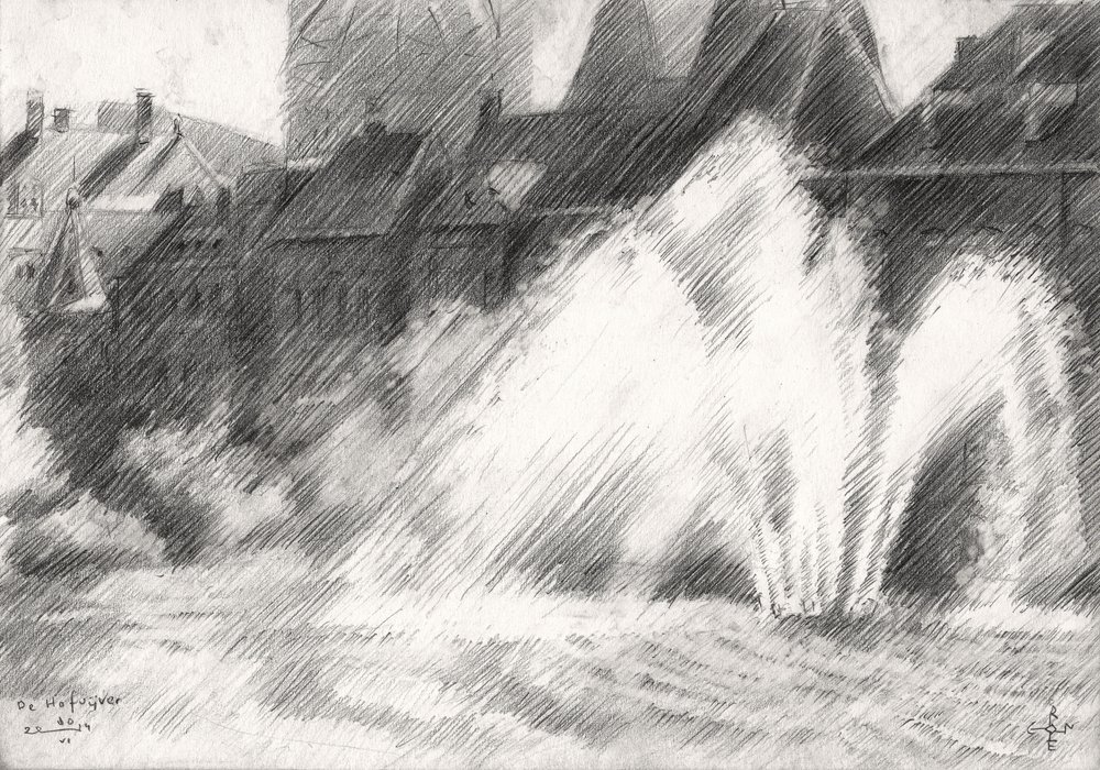 City Fountains Sketch by Corné Akkers