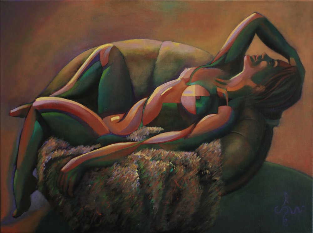 Colorful Abstract Nude by Corné Akkers