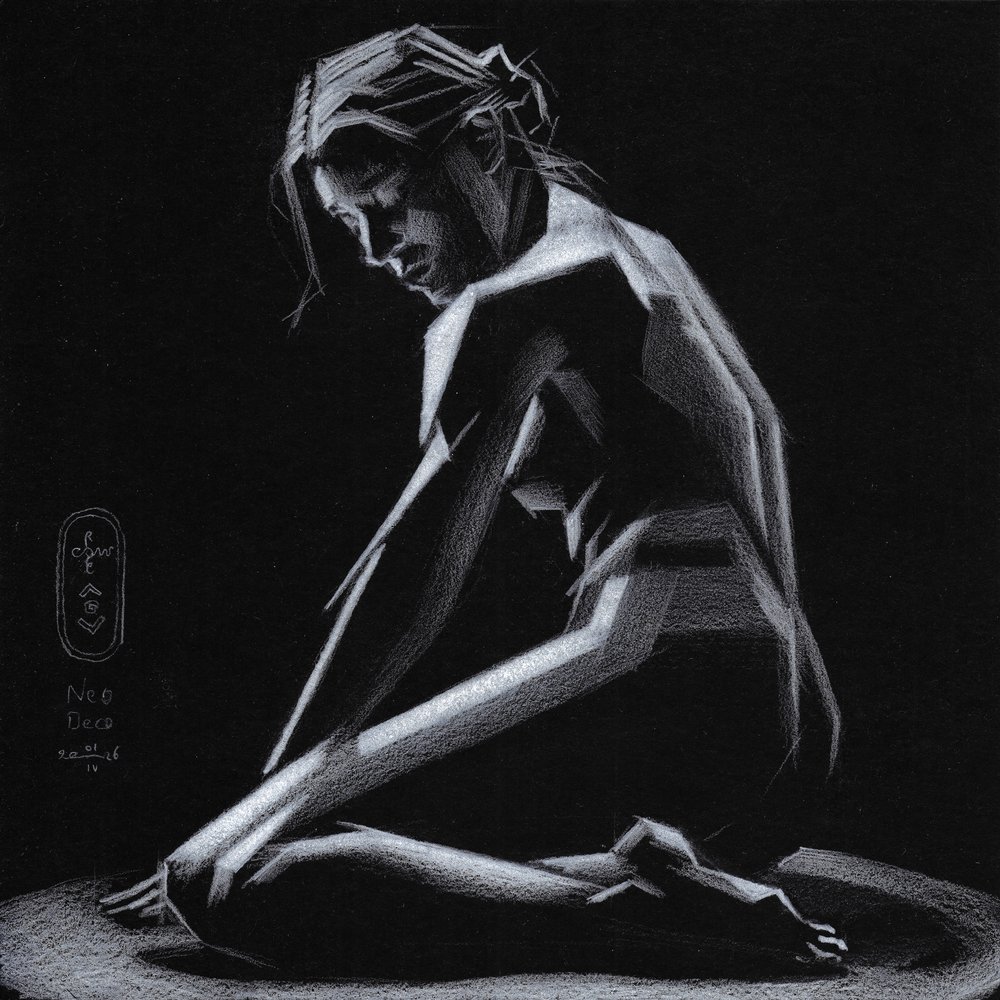 Contemplative Geometric Nude by Corné Akkers