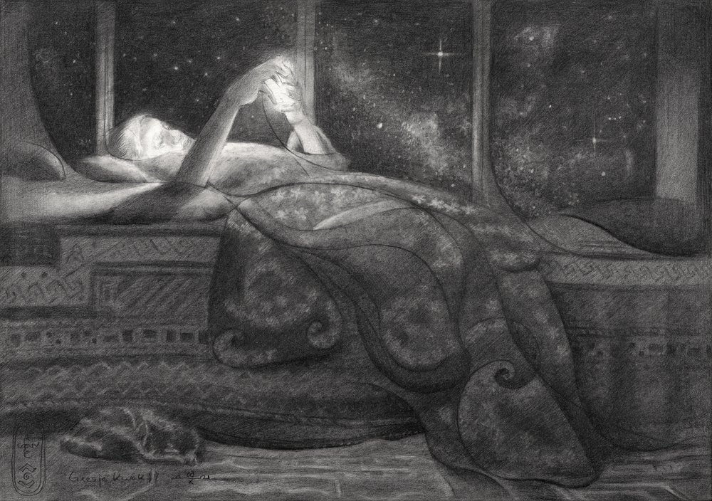 Cosmic Night Reading by Corné Akkers