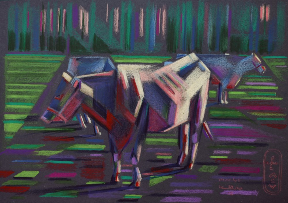 Geometric Colorful Cows by Corné Akkers