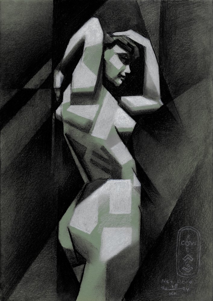 Geometric Nude Figure by Corné Akkers