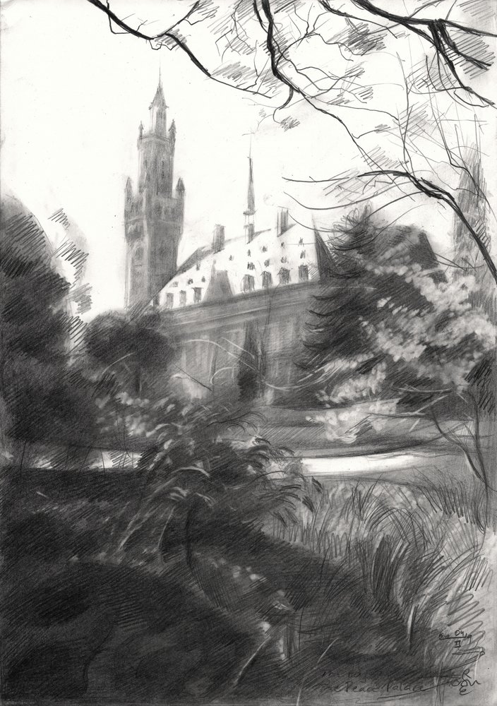 Gothic Castle Park View by Corné Akkers