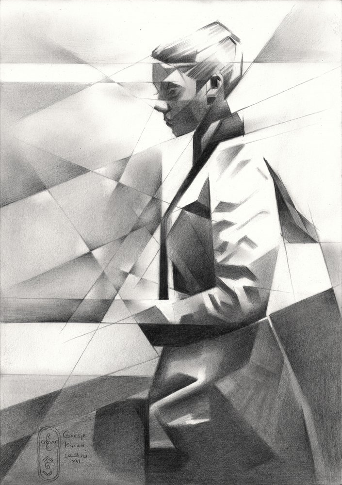 Modern Geometric Portrait by Corné Akkers