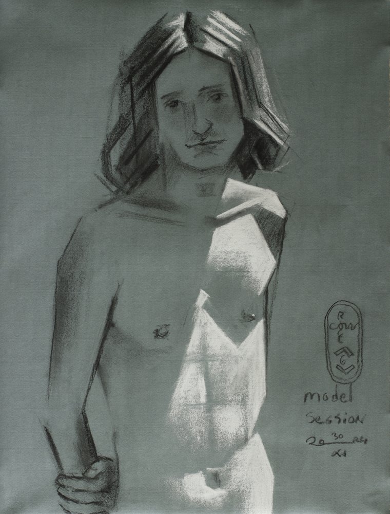 Nude Life Drawing by Corné Akkers