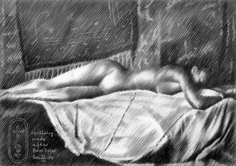 Peaceful Reclining Nude by Corné Akkers